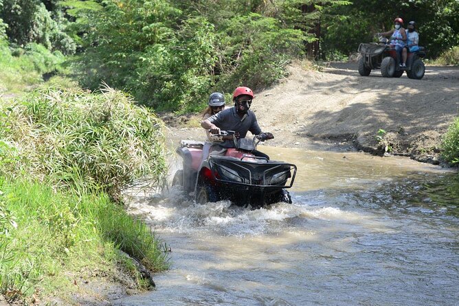 4 Wheel ATV Tour at Amber cove &Taino Bay in Puerto Plata - Learning the ATV before the first turn