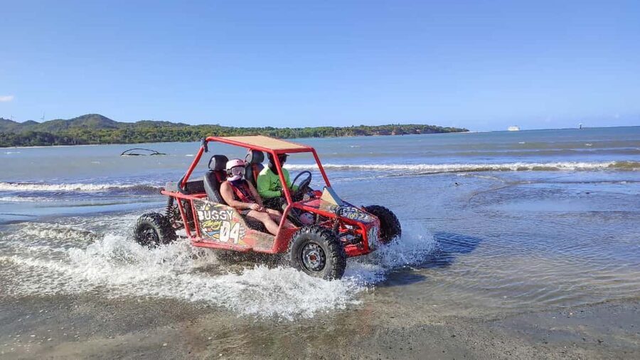 Amber Cove - Taino Bay Super Buggy 4 Seaters Tour - Cooling off at the beach