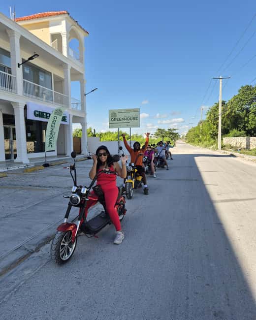 Bavaro Punta Cana: City Tour with Harley models E-Scooters - Chez Nicole Boutique and Bibijagua