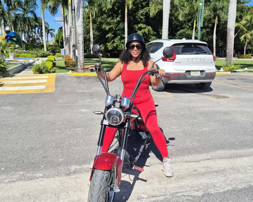 Bavaro Punta Cana: City Tour with Harley models E-Scooters - San Juan Park and Caribbean Lake Park