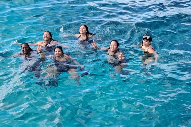 Bavaro Punta Cana EN boat party with drinks and transportation - Second stop: snorkeling, clear water, and the slide