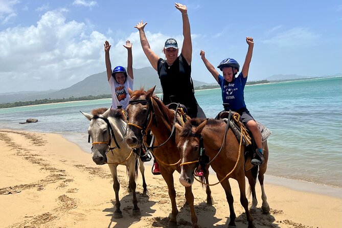 Beach Horseback Riding and Swim Horse in Puerto Plata - Riding bareback into the ocean