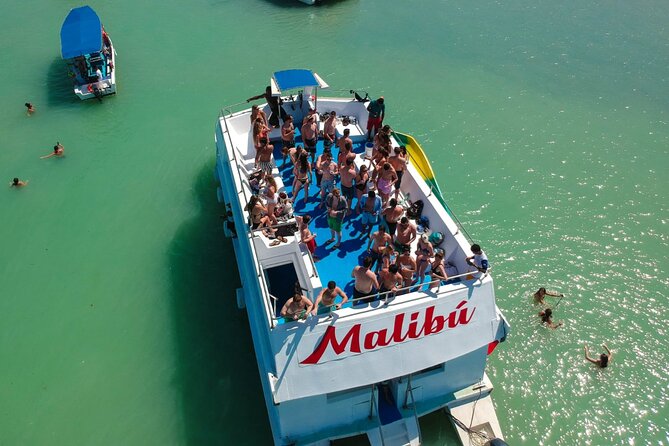 Boat Tour to Bibijagua Beach from Punta Cana - A party boat with a snorkeling stop