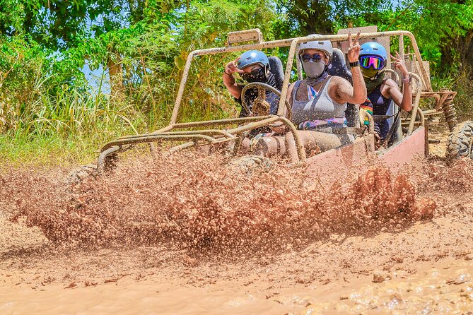 Buggy and ATV Tour in Punta Cana Taina Cave and Macau Beach - Swimming inside Taina Cave