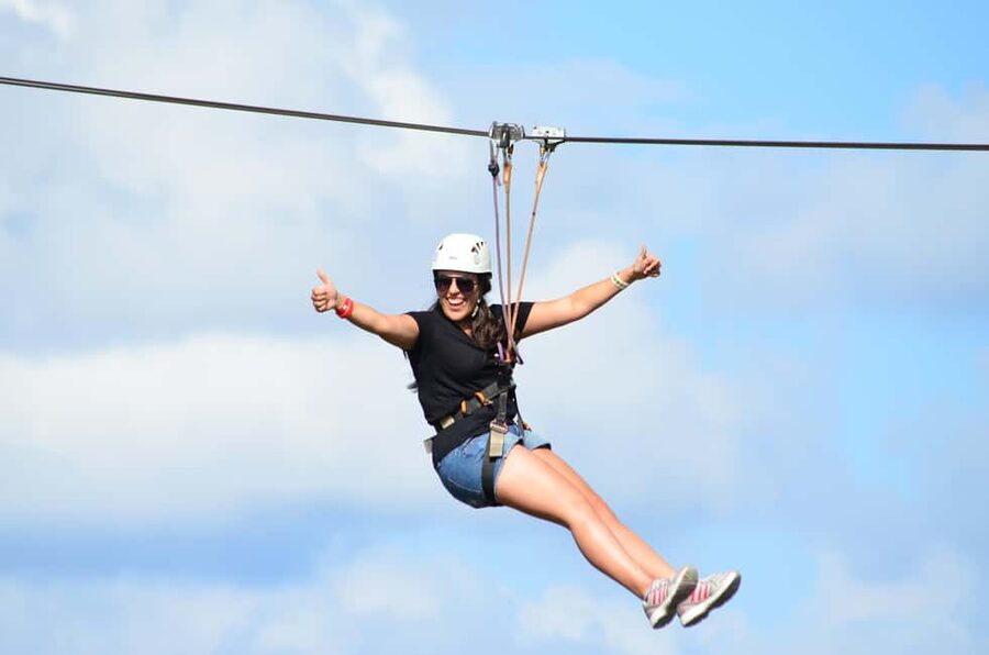 Buggy Ride, Zipline Splash & Waterfall Pool Combo with Lunch - Six ziplines, a bridge, and one wet finish