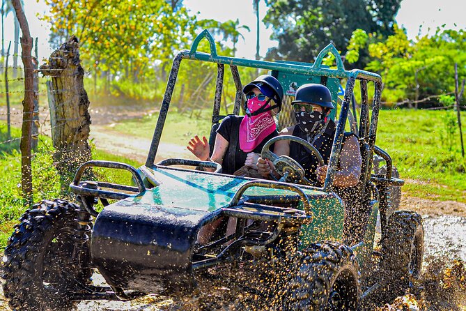Buggy Tour Punta Cana A Cenote Secreto, Playa macao - Taking the buggy onto dusty country trails