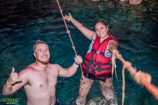 Buggy Tour Punta Cana A Cenote Secreto, Playa macao - Cooling off in the clear-water cenote