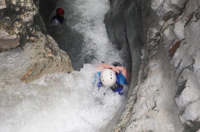 Damajagua Waterfalls for Cruise Ship Passengers - Sliding and jumping through the limestone river