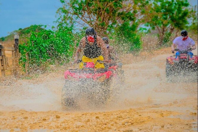 Full Day ATV, Coffee, Chocolate Tasting & Party Boat - The natural pool and the finish at Jellyfish Beach