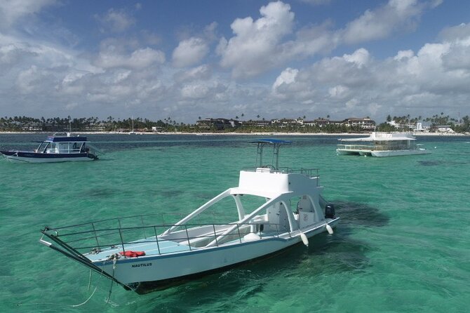 GlassBottom Catamaran with Slide - Punta Cana’s coast from a private catamaran