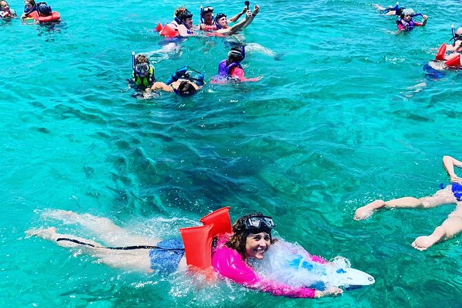 GlassBottom Catamaran with Slide - Sliding into the natural pool