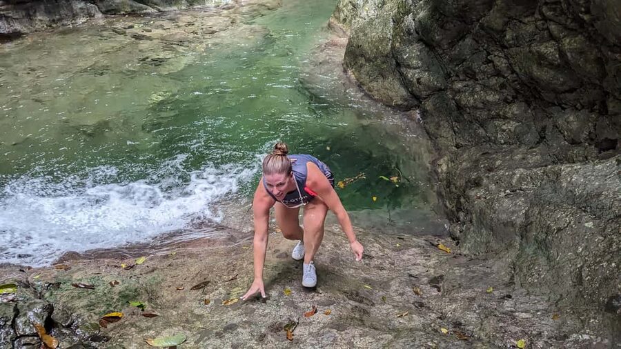 Hiking Tabernacle Thundering Waterfall - The real attraction is the water route