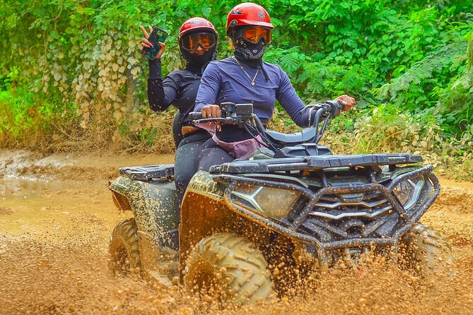 Macao Buggy Adventure & Cenote Splash – 4 Hours - Entering the cave water hole