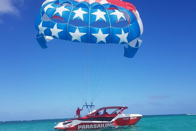 Parasailing Adventure in Punta Cana with Pick Up - Taking off above Bavaro Beach