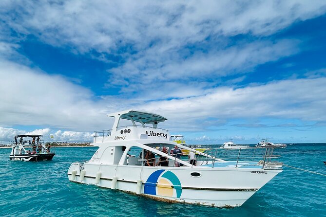 Party Boat Punta Cana Public or Private and Open Bar - The natural pool is the main event