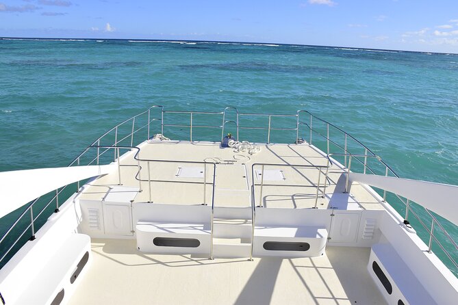 Private, All Inclusive, Double-Decker Catamaran in Punta Cana - Boarding with welcome drinks and ocean views