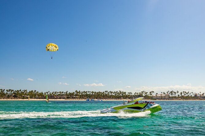 Private Catamaran + Private Parasailing - up to 20 passengers - Taking off above the Bavaro coast