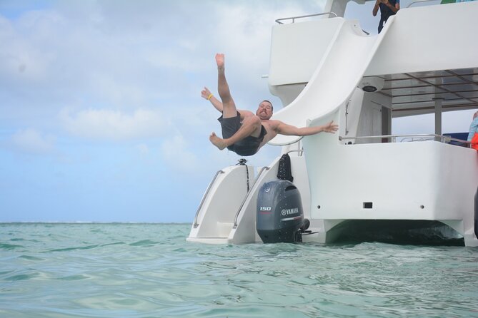 Private Catamaran with Sound system, Slide, Open bar & Snorkeling - What the $699 price really buys