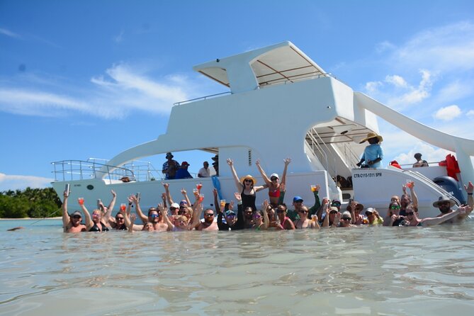 Private Catamaran with Sound system, Slide, Open bar & Snorkeling - Thirty minutes at Punta de los Nidos