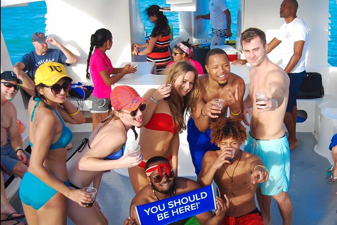 Private Party Boat with Slide and chicken skewers at Punta Cana - Forty minutes at Cabo Engaño