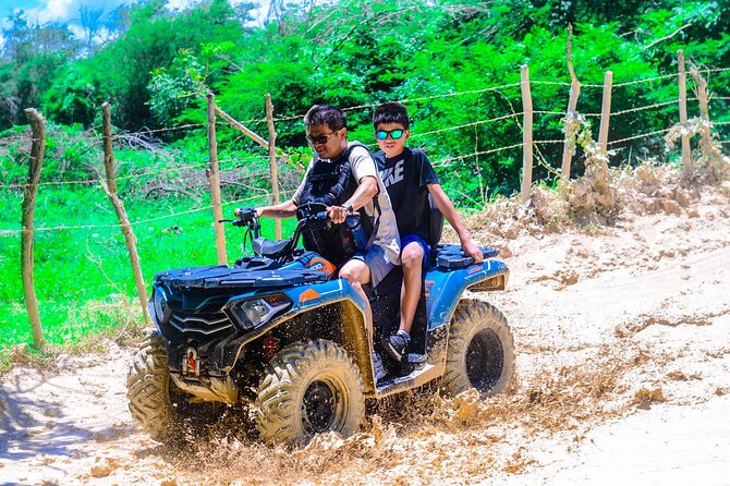 Punta Cana ATV Adventure - Entering the clear-water cave and underground river