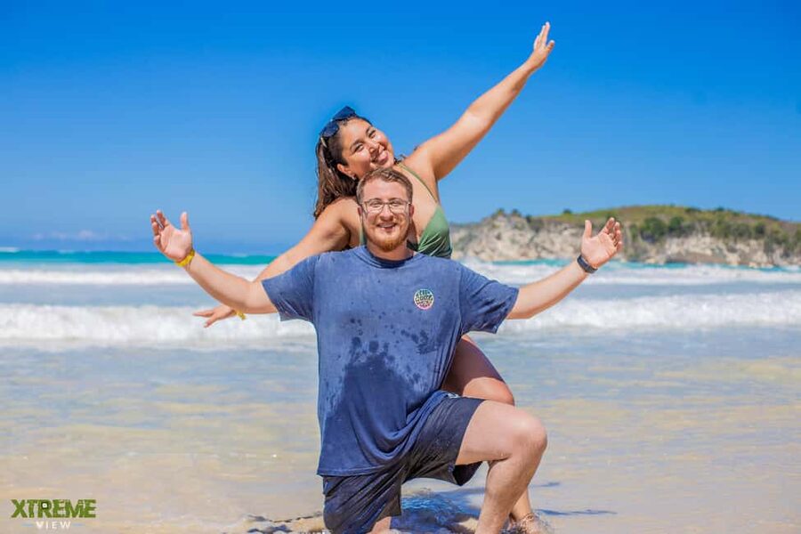 Punta Cana Buggy Tour: Magical Caves, Dream Beaches & Culture - Entering the cave and swimming near the underground river
