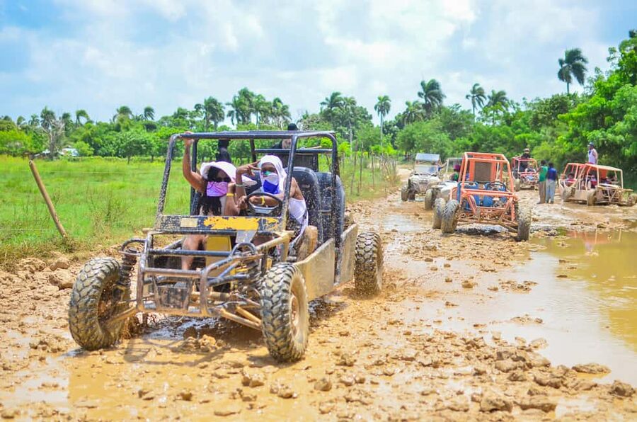 Punta Cana: Buggy Tour with Cenote Visit - Mud, hills, and a riverbed behind the wheel