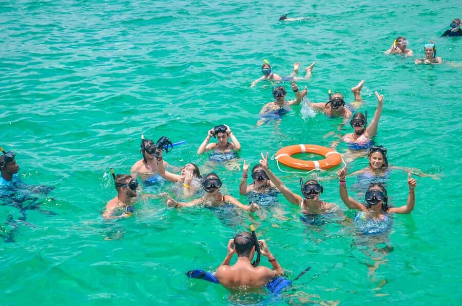 Punta Cana: Catamaran Family Tour - Snorkeling in calm, shallow Caribbean water