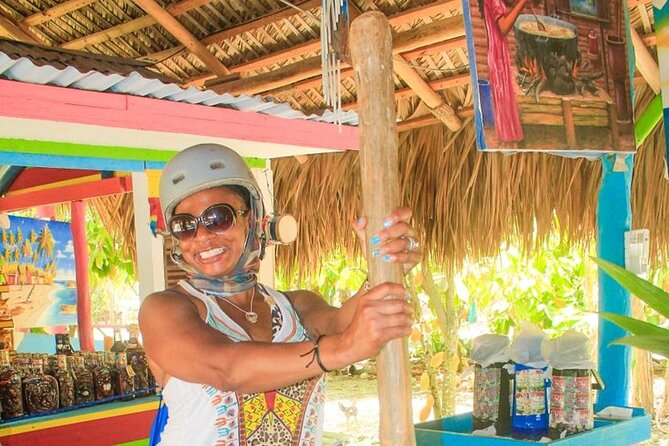 Punta Cana Family Buggy; cave pool, beach, coffee tasting - Cooling off inside the water cave