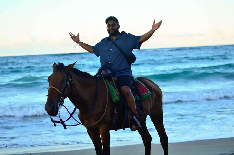 Punta Cana: Horseback Riding Tour with Sunset at Macao Beach - Riding from the trail to Macao Beach