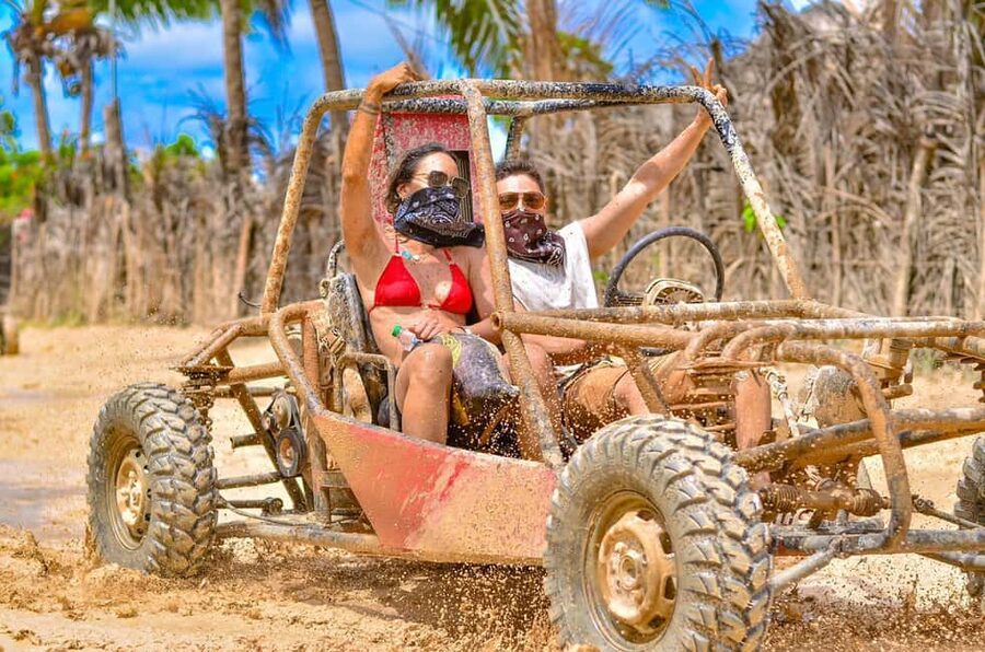 Punta Cana: Macao Beach Buggy Lagoon Cave Tour - Riding through coffee, cocoa, hills, and riverbeds
