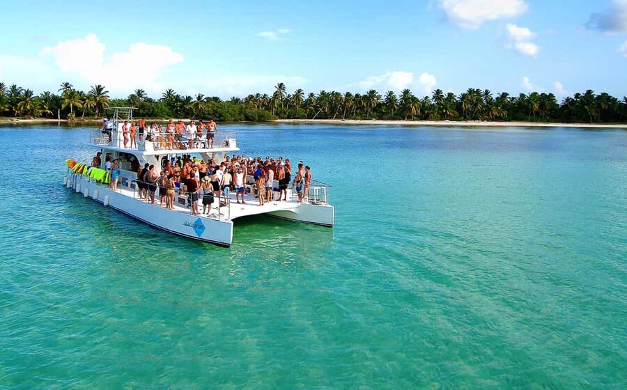 Punta Cana: Marinarium Snorkeling Cruise - Boarding the double-deck catamaran