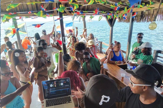 Punta Cana Noahs Ark Party Boat with Open Bar DJ - The natural pool: a party stop, not a snorkeling trip