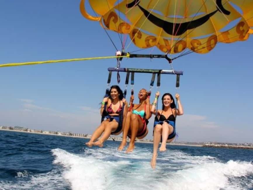 Punta Cana: Parasaling Adventure on the beach - From bus to speedboat