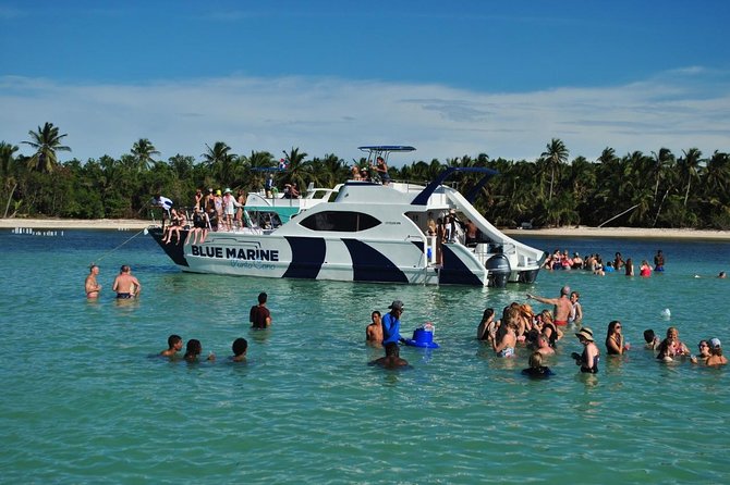 Punta Cana Party Boat Snorkeling with Music DJ and Open Bar - Passing the dolphin area for 15 minutes