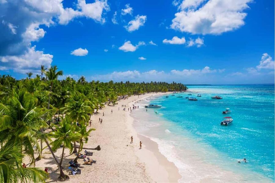 Punta Cana - Santo Domingo: Saona Island VIP Catamaran Tour - From your pickup point to Bayahibe
