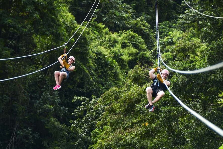 Punta Cana: Ziplines Adventures & Monkeyland Entry - Getting ready for 12 lines in the trees