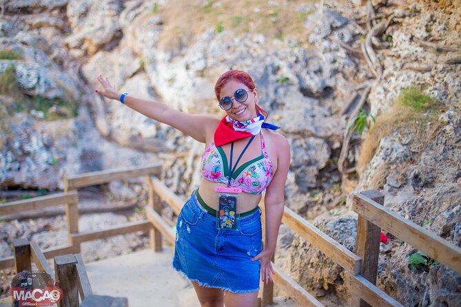 Punta Canar 4 Hours Atv And Horseback Riding Free Pick-Up - Down the steps into Cueva Taína