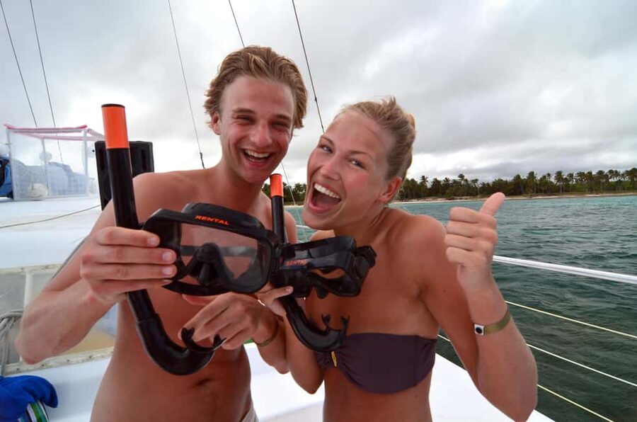 Sailing Splash Tour Speedboat, Snorkel, and Catamaran - Catamaran sailing for a slower finish