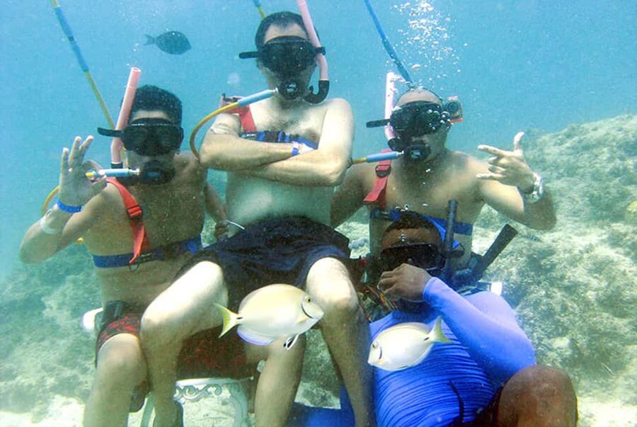 Sailing Splash Tour Speedboat, Snorkel, and Catamaran - Taking the controls of the speedboat