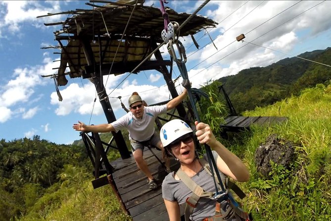 Samana Zip Line with Waterfalls & Culture Tasting - Starting above the valley on the Walk the Plank