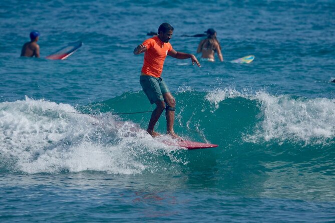 Surfing lesson at beautiful beach Playa Encuentro - Safety, Fitness, and Confidence in the Water