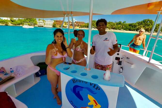 VIP Party Boat & Snorkeling - Passing Dolphin Island and the sea-life exhibits