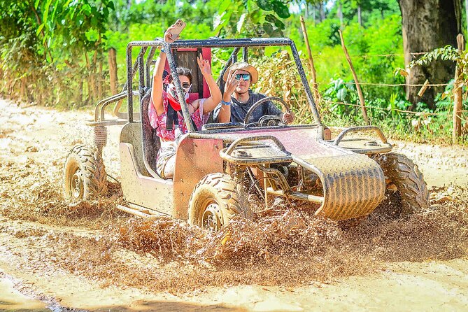 Wild Dune Buggy Ride Off-Road Cave & Mud Adventure in Punta Cana - Swimming in the clear-water cave